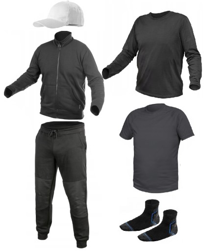 КОМПЛЕКТ ОДЯГУ РОБОЧИЙ КОСТЮМ ТОЛСТОВКА ШТАНИ СОРОЧКА L