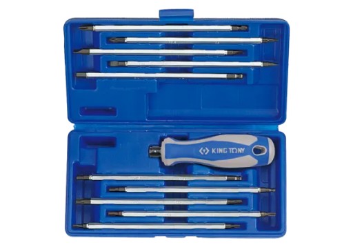 НАБІР ВИКРУТОК ЗІ ЗМІННИМИ ЛЕЗАМИ 11 шт. МІКС: TORX, HEX, FLAT, PH, P