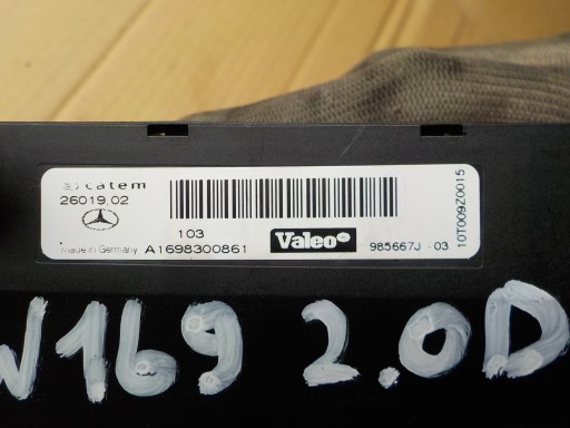 grzalka Bloc de chauffage complet mercedes w169 A1698300861