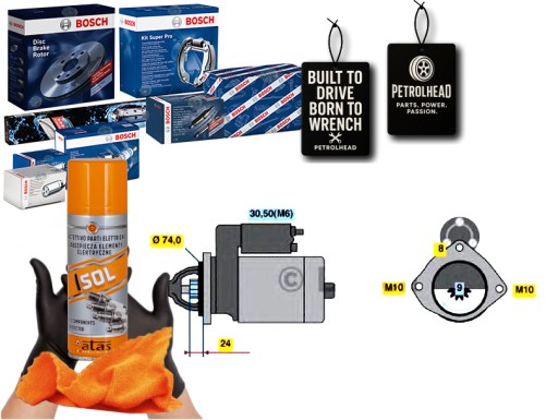 BOS0 986 - Стартер bmw 1 e87 03- bosch #petrolhead pro+ kit4