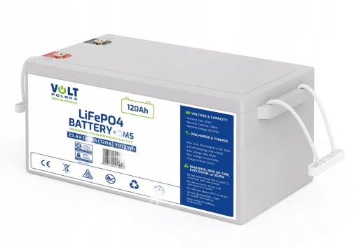 Lifepo4 bms акумулятор 120ah 25.6v 120a необслуговуваний для човна-кемпера