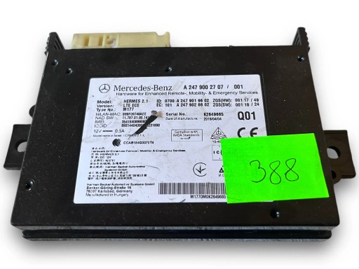 MERCEDES W247 control unit TELEMATIK 2479002707 @M