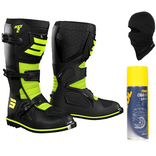 Взуття SHOT RACING Race 2 Black Neon Yellow 43