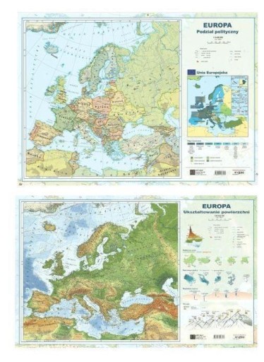 MAPA EURÓPY A2 OBOJSTRANNÁ LAMINOVANÁ art-map