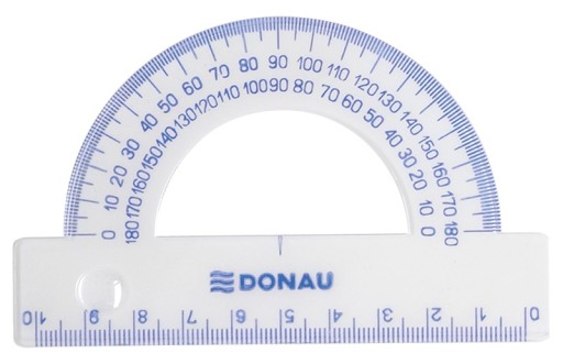 Транспортир прозорий 10см Donau