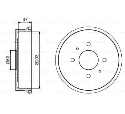 BOSCH 0 986 477 235 Гальмівний барабан