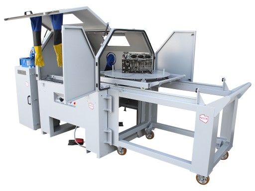 ПОЛЬСЬКА КАБІНА ШЛІФУВАЛЬНА МАШИНА ЗІ СТОЛОМ НА 2 ОПЕРАТОРА