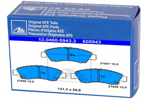 13.0460-5943.2 - Тормозные колодки ATE для HONDA JAZZ II 1.7