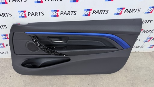 BMW F32 f33 side right front black leather DAKOTA AMBIENT blue moulding