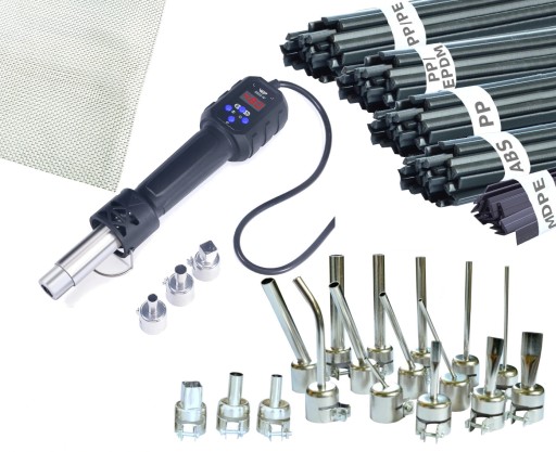 WEP 8858-IV АПАРАТ ДЛЯ ЗВАРЮВАННЯ ПЛАСТИКУ + НАБІР 17 НАСОДОК, СІТКА, ПЛАСТИК