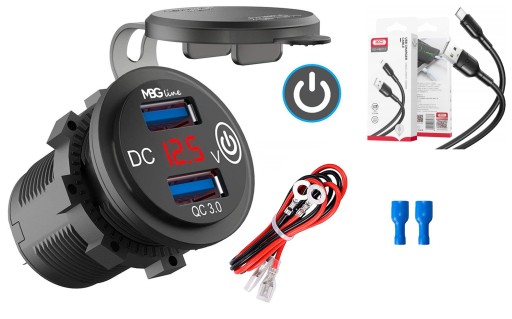 АВТОМОБИЛЬНОЕ ЗАРЯДНОЕ УСТРОЙСТВО USB ЗАРЯДНОЕ УСТРОЙСТВО ДЛЯ МОТОЦИКЛА