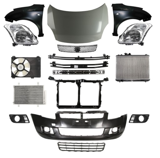 35120-62J11, 35320-62J11 - SWIFT 07-10 ПЕРЕДНИЙ БАМПЕР КАПОТ РЕМІНЬ ЛАМПА КРИЛО