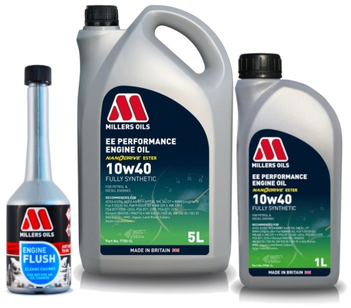 Millers Oils EE Performance 10W40 6л + промывка двигателя