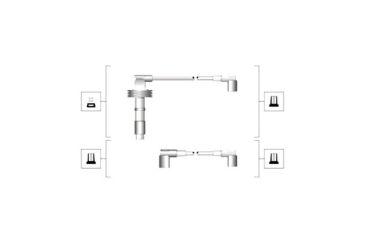 941319170116 - КОМПЛЕКТ КАБЕЛІВ ЗАПАЛЮВАННЯ MAGNETI MARELLI VOLVO 850 C70 ТА S70 V70