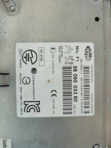 RADIO CITROEN PEUGEOT 9809503380