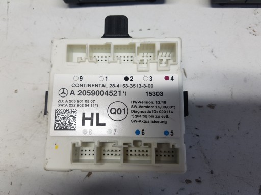 MERCEDES W205 module control unit door left rear part