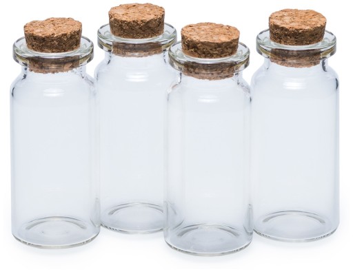 Dekoratívne sklenené fľaše so zátkou 4 kusy Brewis VEĽMI ODOLNÁ