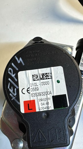 tension belt safety front left front JAGUAR XE (X760) 635393200A