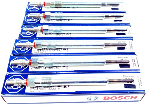 0250403009 6SZT - 6 свічок розжарювання bosch a4 b7 b8 b9 a6 c6 c7 cayenne ii amarok i 2.7 3.0 tdi