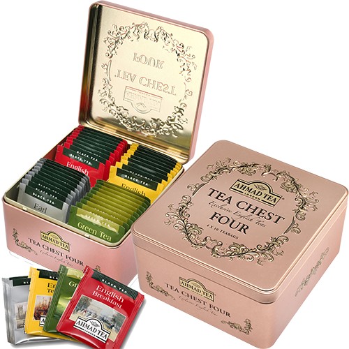 Čajová súprava Tea Chest Four Ahmad Tea 40 vrecúšok