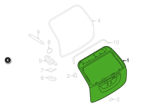 ЗАДНЯЯ ДВЕРЬ SAAB 9-3 93186000