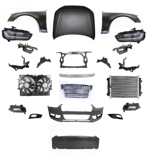 8K0941003L, 8K0941004L - AUDI A4 B8 ПОДЪЕМ ПЕРЕДНЕГО КАПОТА БАМПЕР ФОНАРЬ