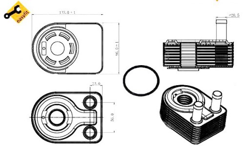 31312/NRF - NRF МАСЛООХОЛОДЖУВАЧ FORD B-MAX 1.0 12-