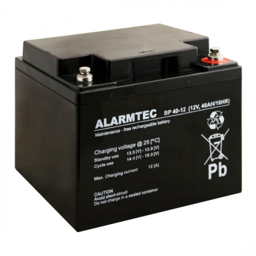 2 батареї agm серії alarmtec bp 12v 40ah