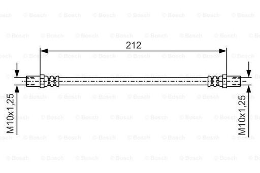 ПАТРУБОК ТОРМОЗНОЙ ГИБКИЙ BOSCH 1-987-481-A50 изображение 1