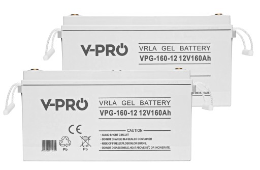 2x гелевий акумулятор вольт pl vpro 160ah ups інвертор конвертер