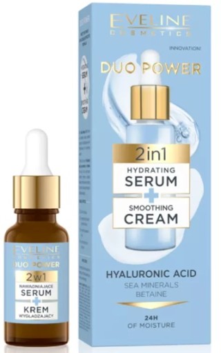 Eveline Serum+Vyhladzujúci krém 3% Aktívny komplex Kyselina hyalurónová