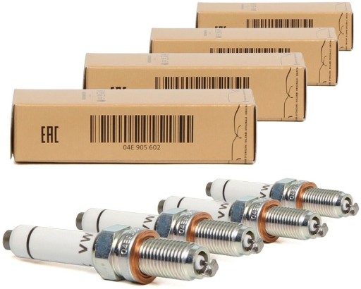 04E 905 - 4 свечи зажигания 1.4 tsi 04e905602 оригинал