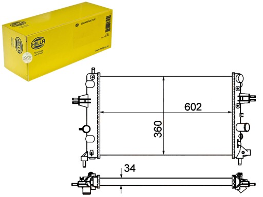 HEL8MK 376 - Охолоджувач двигуна hella 1300270 93179909