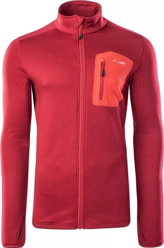 PÁNSKA MIKINA ELBRUS EMINO POLARTEC CHILI PEPPER/FLAME SCARLET VEĽKOSŤ XXL