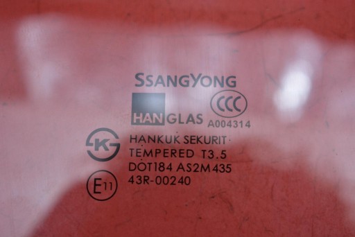 window side right front front SSANGYONG KYRON 05-07