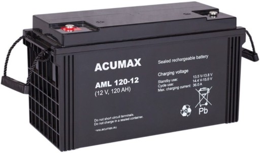 Аккумулятор agm аккумулятор acumax aml 12v 120ah aml120 складские фотоэлектрические ибп