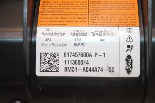 Airbag Airbag passager BM51-A044A74-CC FORD FOCUS MK3 10-19