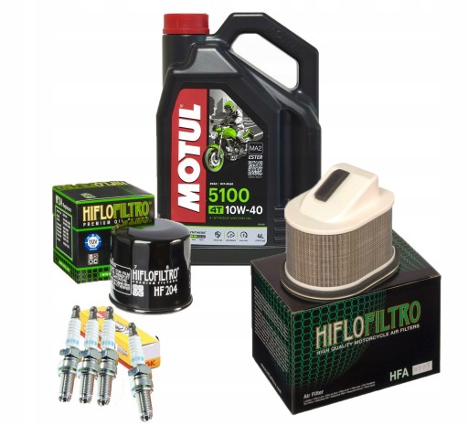 Масло Motul 5100 KAWASAKI Z 1000 03-06 Фільтр Свічка запалювання
