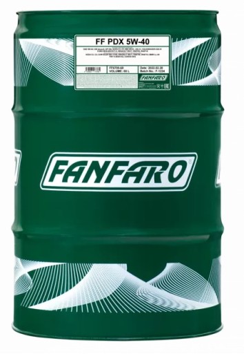 FANFARO OIL 5W40 60л PROFI PDX SN/SM/CF
