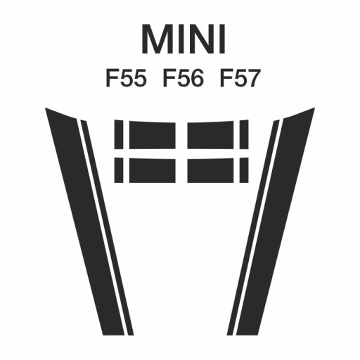 Наклейки Mini F55, F56, F57 для капота і лацкана