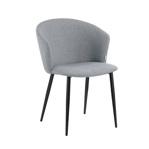 Krzesło tapicerowane w jodełkę styl loft Lujo ciemnoszare 56,5x59x81 Homla
