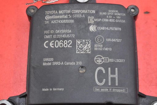 sensor RADAR MARTWEGO POLA right rear part 88162-F4010 TOYOTA C-HR 1 and 16-20