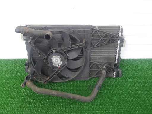 SKODA FABIA II 06-15 1.2 1.4 Benzin Kühler Wasserkühler Lüfter KOMPLET OE