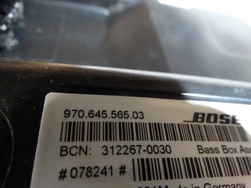LAUTSPRECHER SUBWOOFER BOSE PORSCHE PANAMERA 970 1