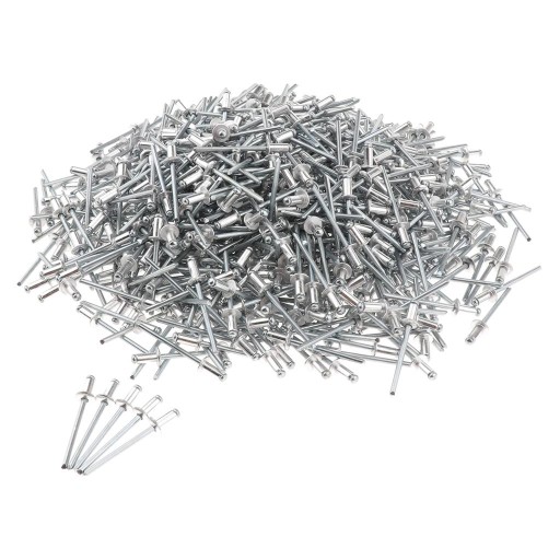 1000 заклепок з купольною головкою 4 мм, 4 , 0X8 мм алюміній