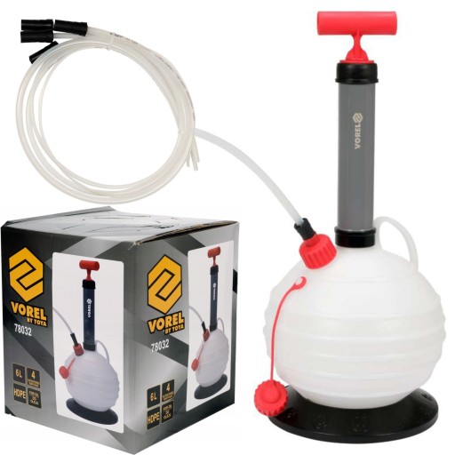 VOREL НАСОС ДЛЯ ВСМОКТУВАННЯ РІДКОГО МАСЛА 6Л + 4 РУЛОНУ
