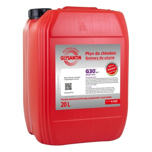 GLYSANTIN G30 G12+ РІДИНА ДЛЯ РАДІАТОРІВ РОЖЕВА BASF 20