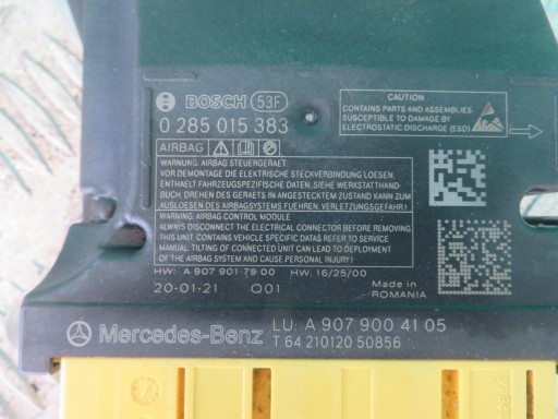 Module Airbag Airbag MERCEDES SPRINTER 21R 0285015383 A9079004105