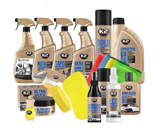 K2 комплект для деталізації автомобіля набір туалетного приладдя
