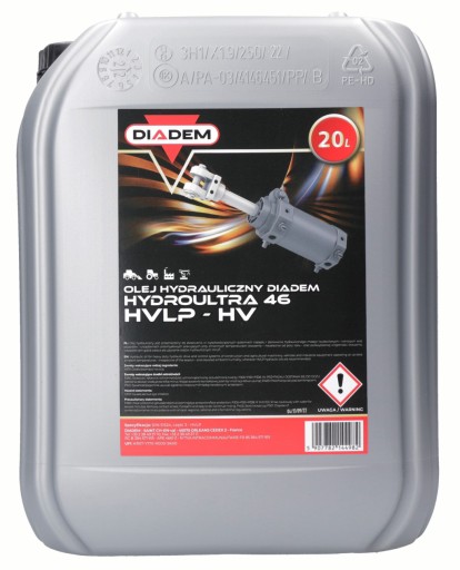 Масло гідравлічне 46 HVLP DIADEM HYDROULTRA 20л